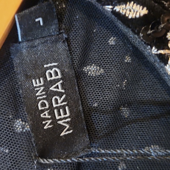 NADINE MERABI Black Sequin Long Sleeve Dress - Picture 8 of 16